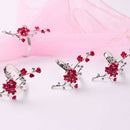 Exquisite small red flower napkin buckle table napkin ring alloy napkin ring Hn