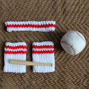 Knit Baby Boy Girl Photography Clothing Oversleeve+Headdress+Baseball+Stick