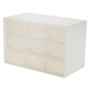 2x Drawer Storage Box Desk Organizer Desktop 9 Lattice Drawer Sorting Grid