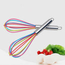 Silicone Mini Whisk Wisk Stainless Steel Handle Home Kitchen Baking Durable QKA