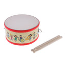 Mini Snare Drum W/ Wooden Sticks Belt for Kids Musical Toys 20.2 X 10cm