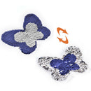 Butterfly Reversible Sequins Sew On Patch for clothes DIY Embroidered Appliqu FT