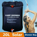 20L Solar Shower Bag Camping Hiking Bathing Heating Water Bag Outdoor I4U8