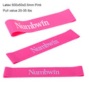 Latex Resistance Band Set for Yoga Workout Black Red Pink Yellow 500mm
