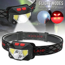 USB Rechargeable XPE LED Fishing Headlamp Waterproof Head Light Torch Lamp