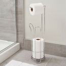 Toilet Roll Holder Free Standing, Compact Metal Toilet Roll Storage for 4 P