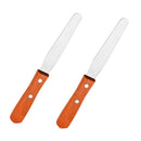 2 Pcs Stainless Steel Waxing Spatula for Hair Removal, Wood Handle Wax Spatula