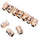 10Pcs/Set Hair Coil Dreadlocks Braid Tube Rings Metal Cuffs Hair Jewelry Dec OZ