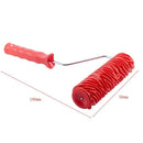 7Inch Embossed Zebra Stripe Painting Roller with Handle for Wall Decoration P1L6