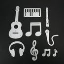 9pcs Scrapbooking DIY Guitar Notes Piano Metal Steel Cutting Die Stencil