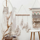 Boho Macrame Wall Hanging Tapestry Leaves Pendant Woven Handmade Home Decor