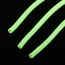 80pcs/set Green Soft Silicone Tube Glowing Hook Shank Fishing Sleeve 2 Size