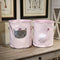 Dirty Laundry Basket Pink Swan Organizer Basket Drawstring Storage Baskets  E3W9