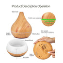 400Ml Aroma Air Diffuser Wood Ultrasonic Air Humidifier Essential Oil Aroma