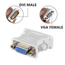 15 Pin VGA Female to 24+1 pin DVI-D Male Adapter Video Converter for Laptop Y8N3