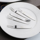 6pcs Fruit Forks Stainless Steel Western Food Flatware Salad Tableware fo ONG