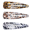 3 Pieces Fashionable Leopard Pattern Snap Hair Barrettes  Teens Hairpin Styling