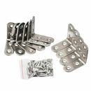 90 Degree Right Angle Brackets Stainless Steel Corner Braces with Screws, 1 X4W5