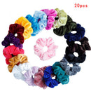 20Pcs Velvet Elastic Hair Bands Braider Hair Accessories Women Girls Hair Rin BX