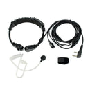 Extendable Throat Microphone Headset PTT Walkie Talkie Earpiece For Kenwood