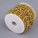 15m Golden Color Beaded Chain for DIY Jewelry Making Bracelet Craft Accessories