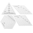 Acrylic Patchwork Craft Quilting Ruler Cutting Rulers DIY Sewing Tool (5pcs A