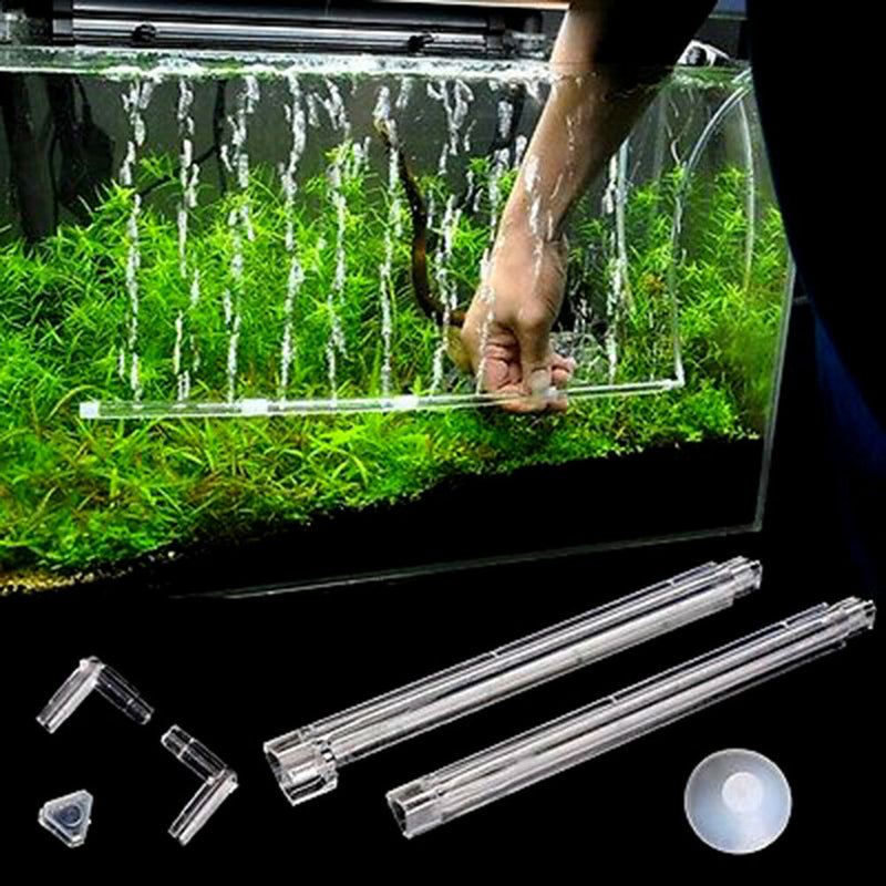 Plastic Aquarium Fish Tank Curtain Air Vent Bubble Bar Release Diffuser Set Hj