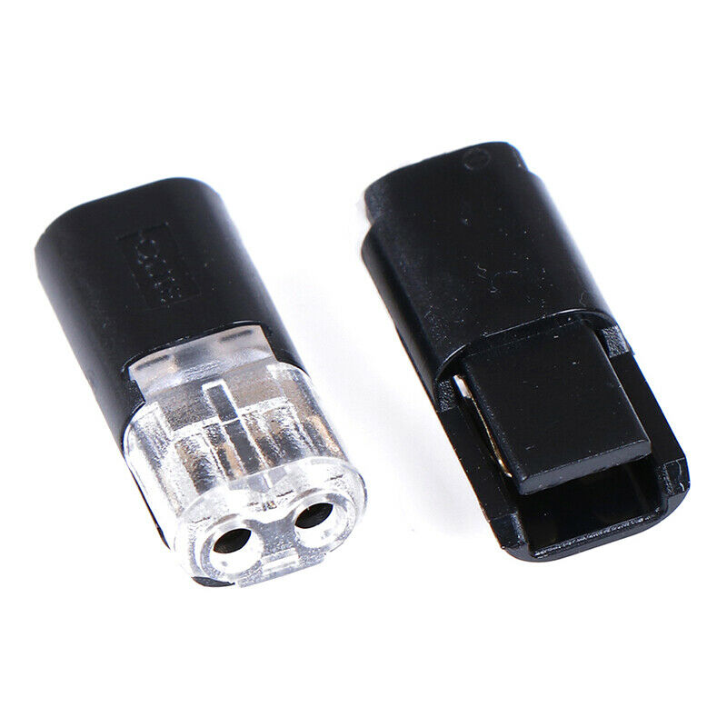 10pcs 2pin Pluggable Spring Lock Wire Connector Cable Crimp Terminal J Ew