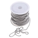 13yd Stainless Steel Beaded Ball Chain 2.5mm Wide DIY Jewelry Findings Craft