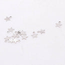 100x Stainless Steel Star Shape Charms Necklace Bracelet Pendants Jewelry Making