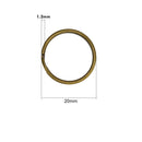 100Pcs Split Keychain Key Rings Jump Rings Round Keyfob Metal Accessory 20mm