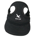 Baseball Hat Sun-shading Bucket Cap with Ear Holes For Dog Pet Cats Black S