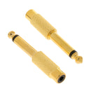 2Pcs 6.35mm 1/4" Mono Jack to RCA Plug Audio Adapter Converter Connector