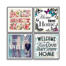 4 Pack Home Sweet Home DIY 5D Diamond Painting Full Drill Cross Stitch Decor
