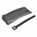 50Pcs Durable Black Cable Cord Nylon Strap Hook Loop Ties Tidy Organiser Tool