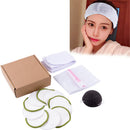 10pcs Makeup Remover Towel Bamboo Cotton Cloth Face Makeup Cleansing Powder Puff