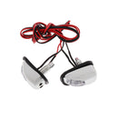 2 Pieces Blue Light Windshield Jet Spray Nozzle On Hood Wiper Washer Eyes