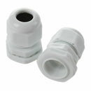 10 Pcs White Plastic PG11 Waterproof Cable Glands Connectors Q2S4