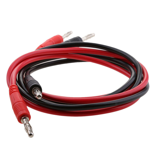 2pcs Banana to Banana Plug Test Lead Set, 4mm Stackable Banana Plug Wire