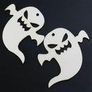 10pcs Wooden Embellishments Halloween Decoration Snicker Ghost Pattern Pend