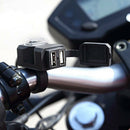Waterproof Dual USB 12V Motorcycle Handlebar Charger Socket w Switch & MounME