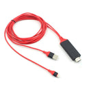 For i Phone Screen To TV Cable HDMI 1080p IOS Adapter USB Charger Converter 2M