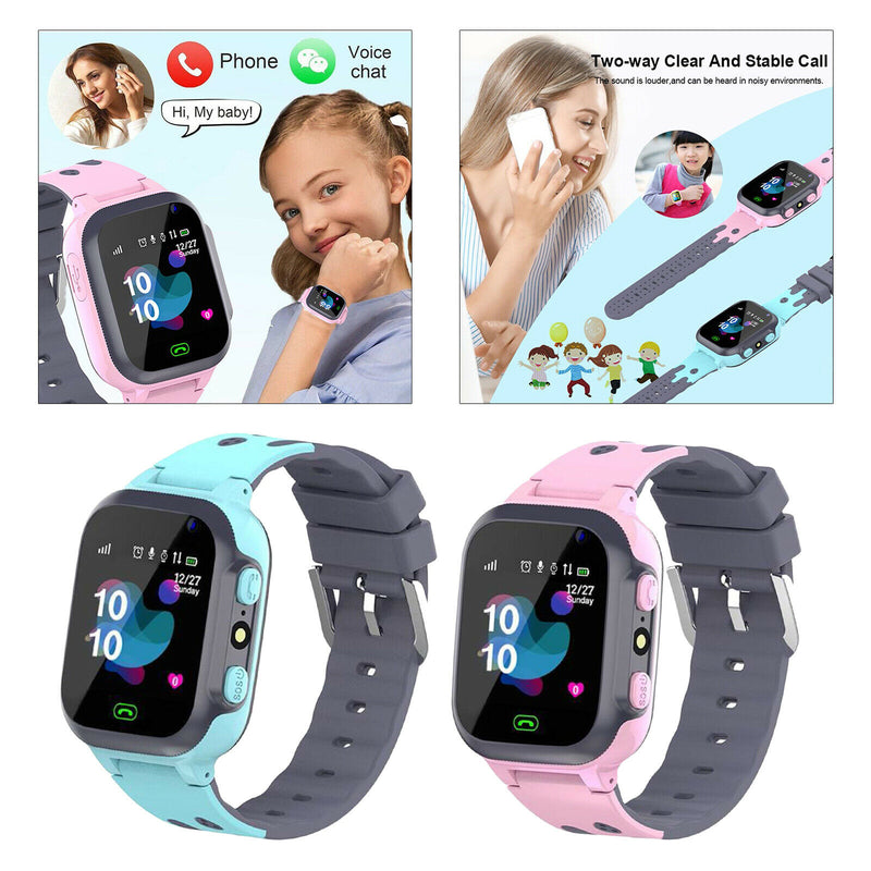 Kids Smart Watch Anti-lost LBS Tracker SOS Call Camera For Android 2Pcs