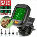 For Chromatic LCD Clip On Tuner Electric Acoustic Guitar Bass Violin, Ukulele