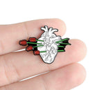 Creative Heart Rose Flower Pins Brooches Clothes Lapel Jacket Badges Decor