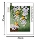 Round Drill 5D Diy Diamond Painting "Birds and Flowers" Embroidery Cross St M2S1