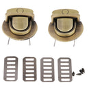 Bronze Purse Bag Closure Catch Tuck Lock Clasp Fasteners LeatherCraft Metal