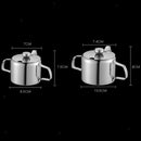 Stainless Steel Sugar Bowl Condiment Pots Seasoning Dispenser Container 10oz