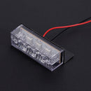 6 Car 12V Amber LED Flashing Grill Lights Bar Warning Recovery Breakdown