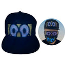 Fashion Luminous Flash LED Display Cap Hat Editable for Hip-hop Club Stage